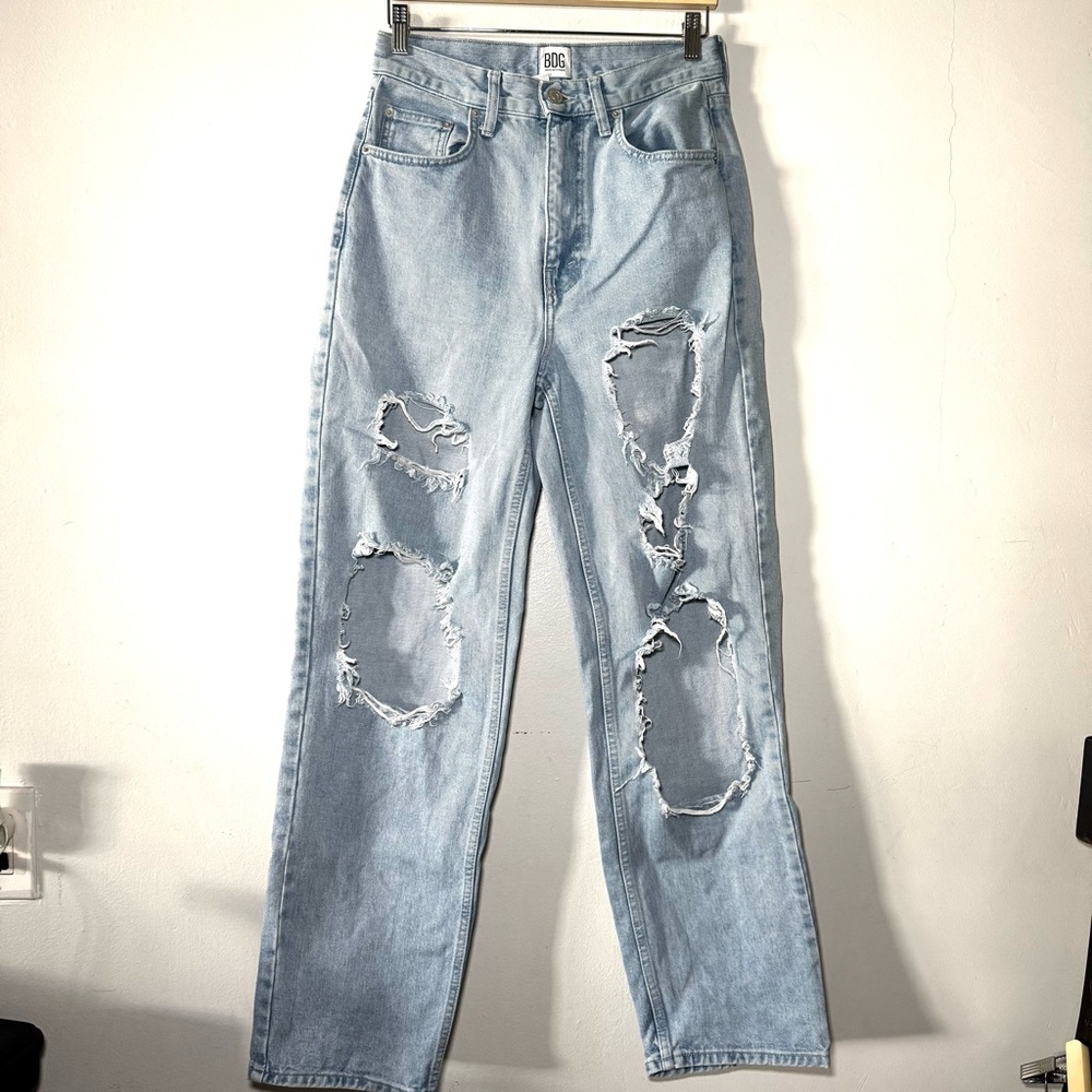 Urban Outfitters BDG Light Rinse High-Rise Baggy Jeans Womens 28 Classic